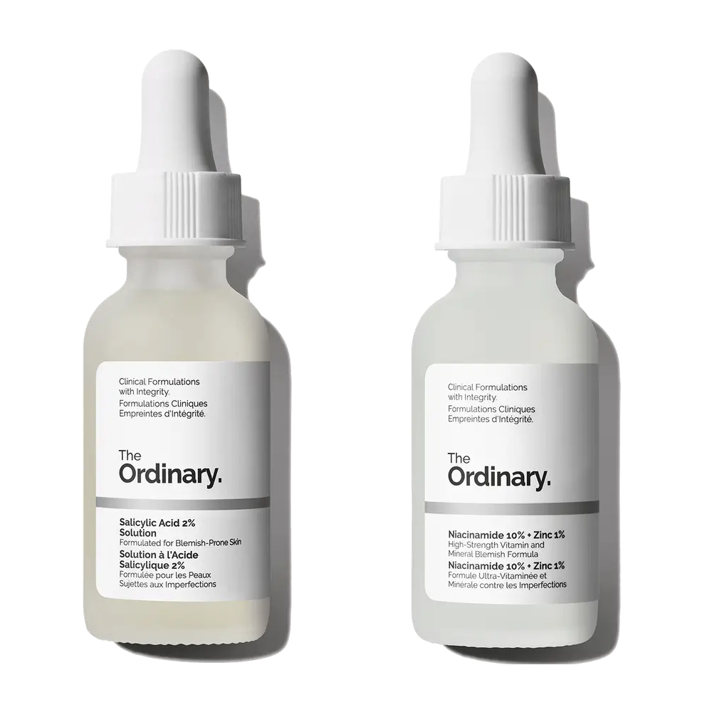 The Ordinary Salicylic Acid 2% Solution (30ml) + The Ordinary Niacinamide 10% + Zinc 1% (30ml) combo